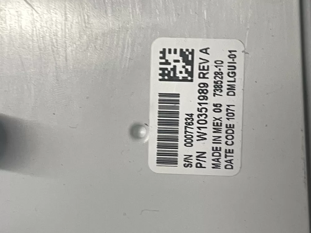 Kenmore W10272628 W10351989 Washer Interface Control Board AZ17551 | WMV142
