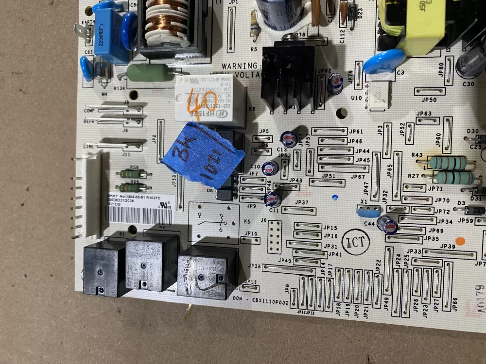 GE EBX1110P002 200D6221G036 Refrigerator Control Board AZ88348 | BK1021