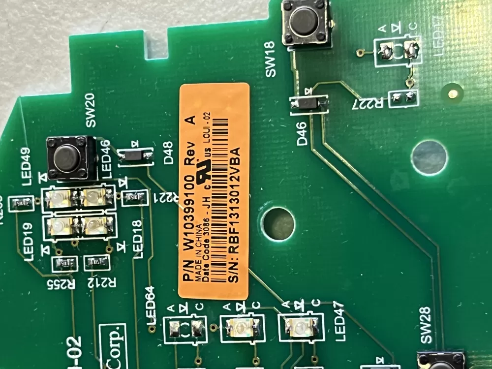 Whirlpool W10399100 W10296457 Washer Control Board AZ44249 | V429