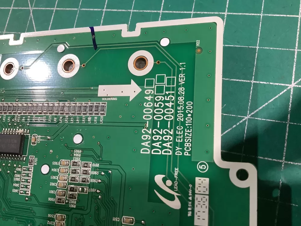 Samsung DA92 00649A Refrigerator Control Board Dispenser AZ168628 | NR2579