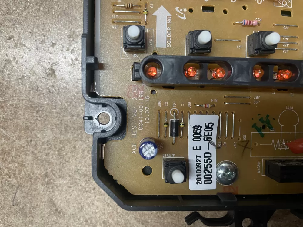 Samsung DC41 00119B Dryer Control Board AZ13097 | KMV124