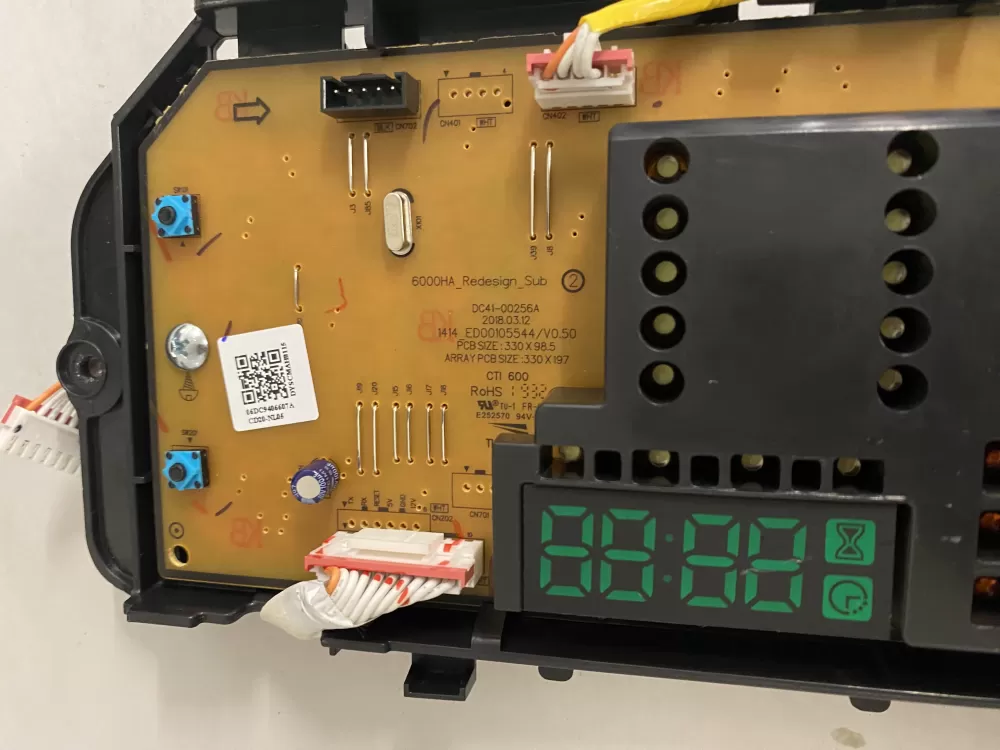 Samsung DC94-06607A Washer User Interface Control Board AZ205872 | BK2644