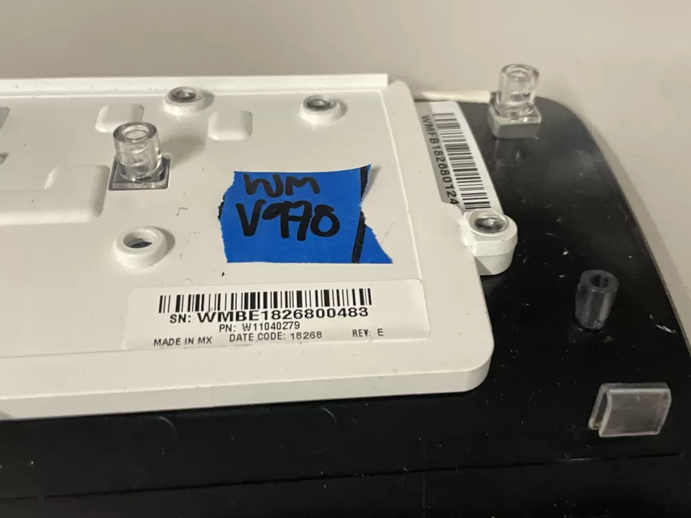 Whirlpool W11130343 PS12347541 Washer Control Board Fascia AZ225222 | Wmv978