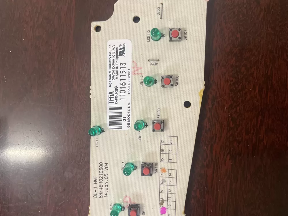 GE 165D7803P001 Dishwasher Control Board AZ41218 | KM1718