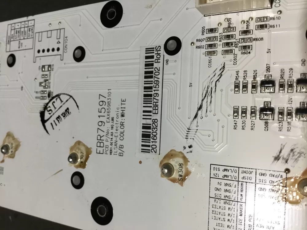 LG EBR79159702 KENMORE Refrigerator Control Board Dispenser AZ77628 | NR1425