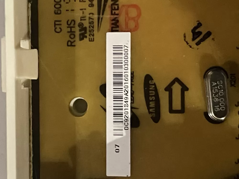 Samsung DC92 01849A Washer Control Board AZ33856 | Wmv363