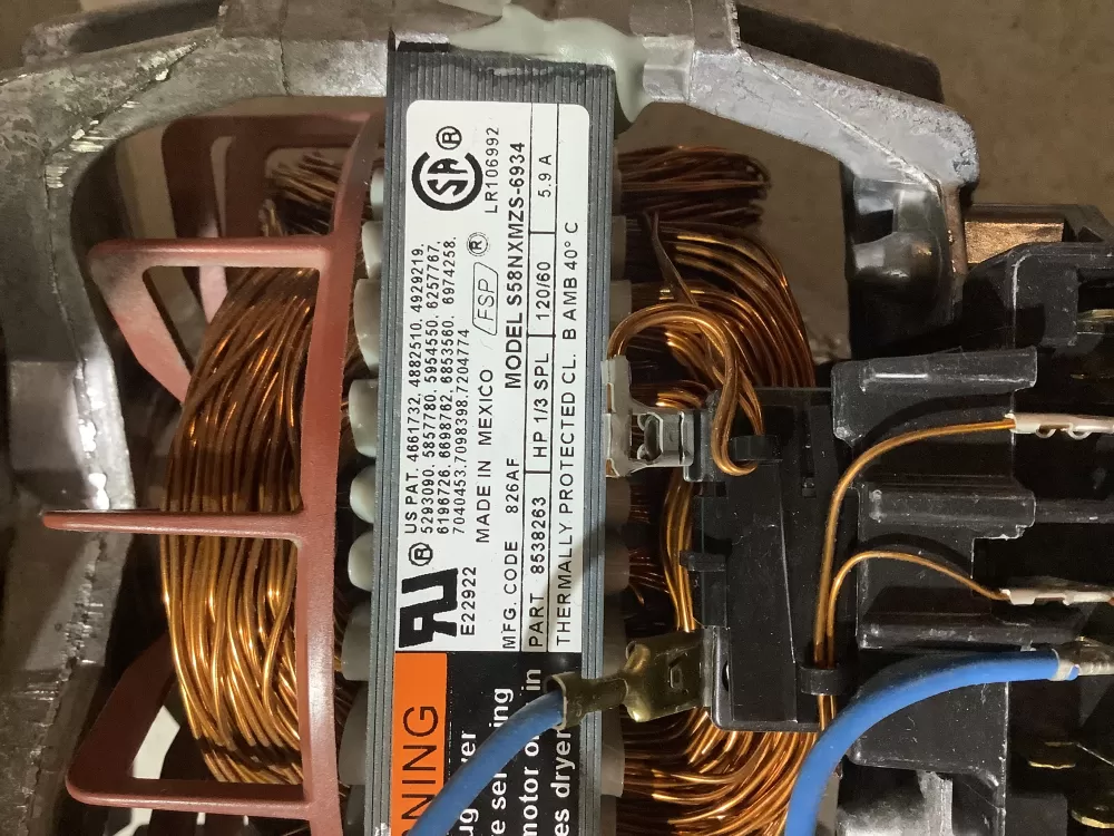 Kenmore  Kitchen Aid  Maytag  Whirlpool 279787SKID 661655 3387185 3388237 3388238 3391890 3391891 3391893 3395654 8528320 8538263 8539556 W10250900 W10317045 W10396028 W10438969 W10508322 279787 Dryer Kitchen Aid Motor