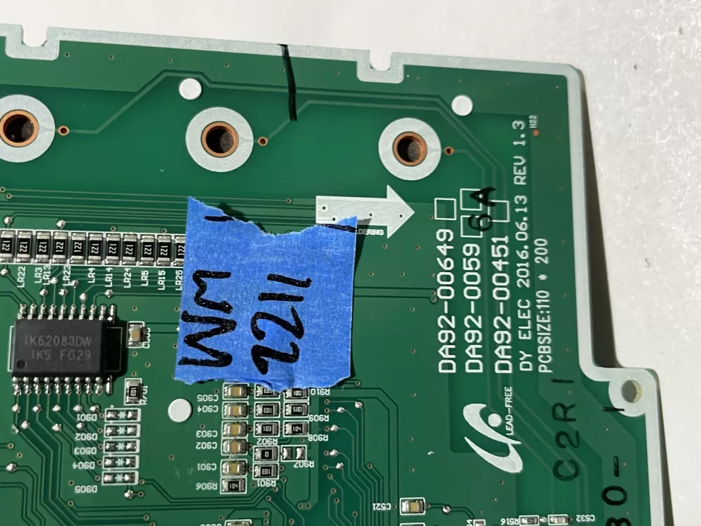 Samsung DA92 00649A Refrigerator Control Board Dispenser AZ141538 | Wm2211