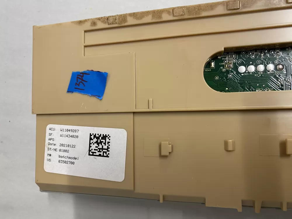 KitchenAid Whirlpool Maytag W11049287 Dishwasher Control Board AZ213871 | BK1374