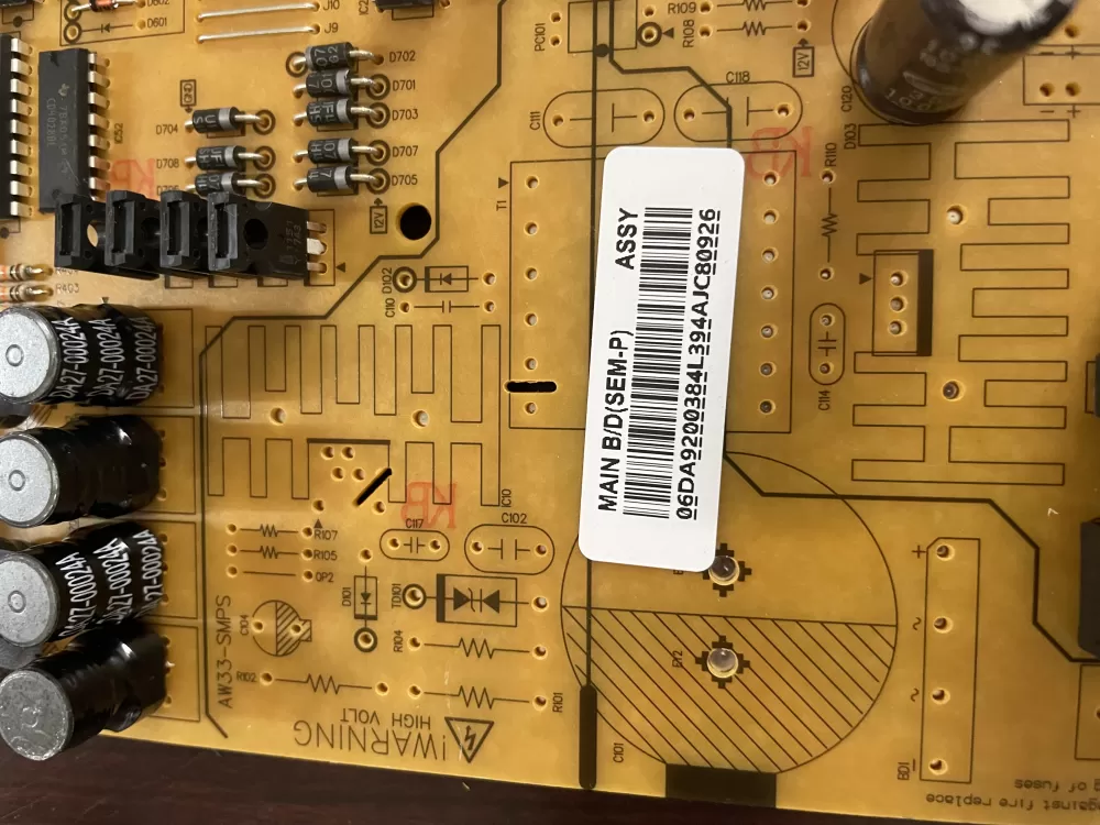 Samsung DA92 00384L DA9200384L Refrigerator Control Board AZ68824 | KM1783