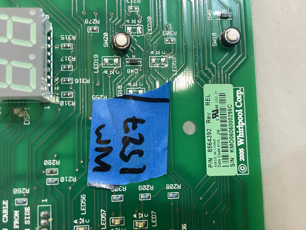 Kenmore 8564392 8564398 WP8564392 Washer Control Board AZ213625 | Wm1527