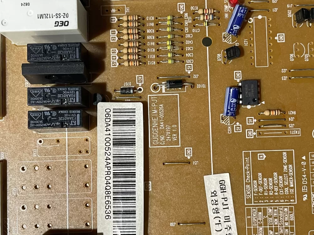 Samsung DA41-00524A DA41-00526A Refrigerator Control Board AZ146713 | KM2438