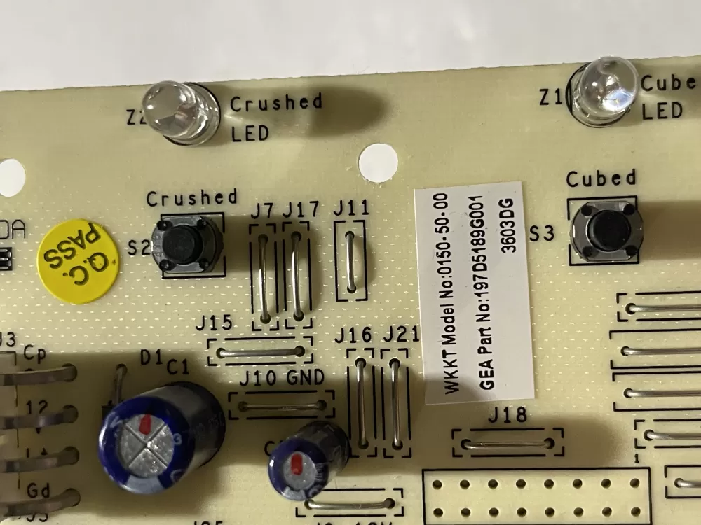 GE 197D5189G001 Refrigerator Control Board AZ189268 | Wm834