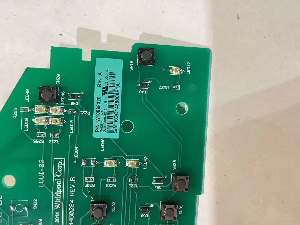 Whirlpool W10568320 Dryer Control Board AZ147131 | BG2474