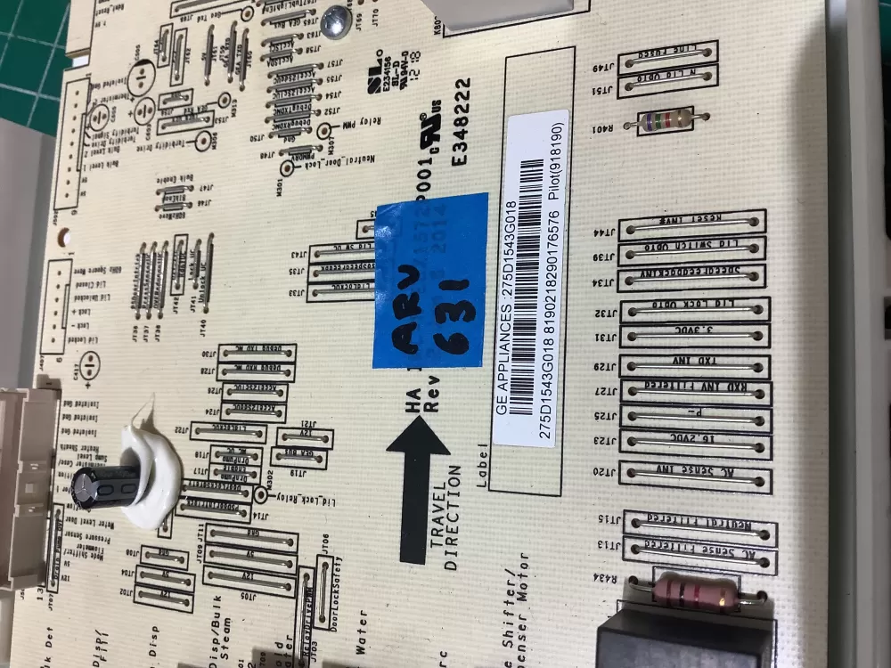 GE 275D1543G018 Washer Control Board AZ190393 | ARV631