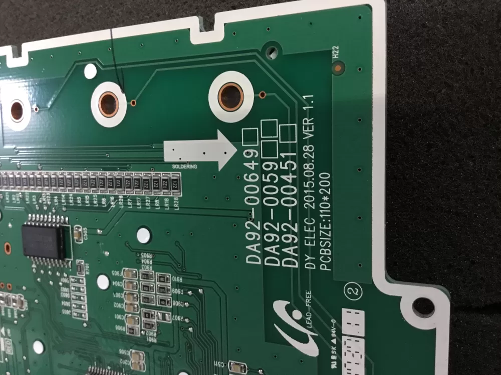 Samsung DA92 00649A Refrigerator Control Board Dispenser AZ89066 | NR1152