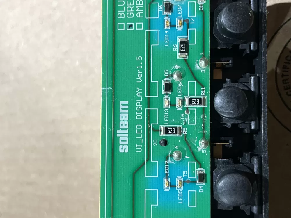 Whirlpool SOLTEAM U1_LED DISPLAY Refrigerator Control Board AZ71975 | Wm1716