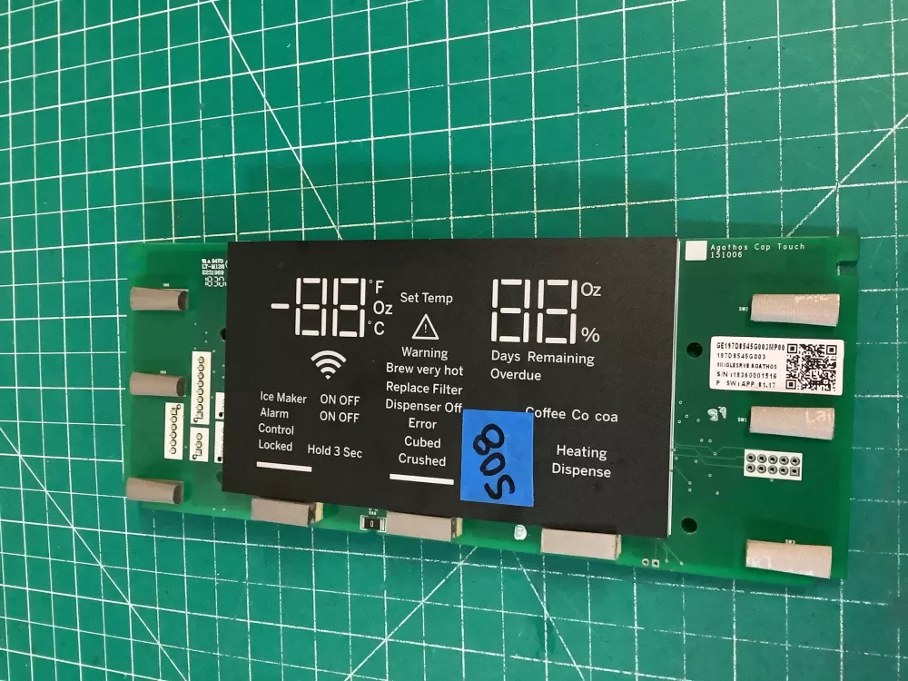 GE 197D8545G003 Refrigerator Control Board Dispenser Display AZ227970 | NR508