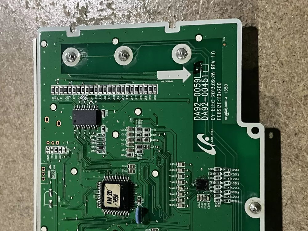 Samsung DA92 00595A Refrigerator Control Board Dispenser AZ28114 | KM190