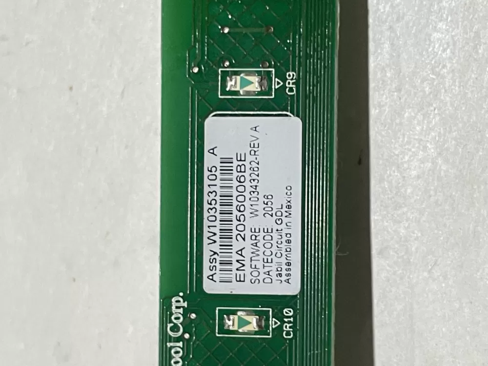 Whirlpool W10353105 Dishwasher Control Board Interface AZ134707 | Wmv211