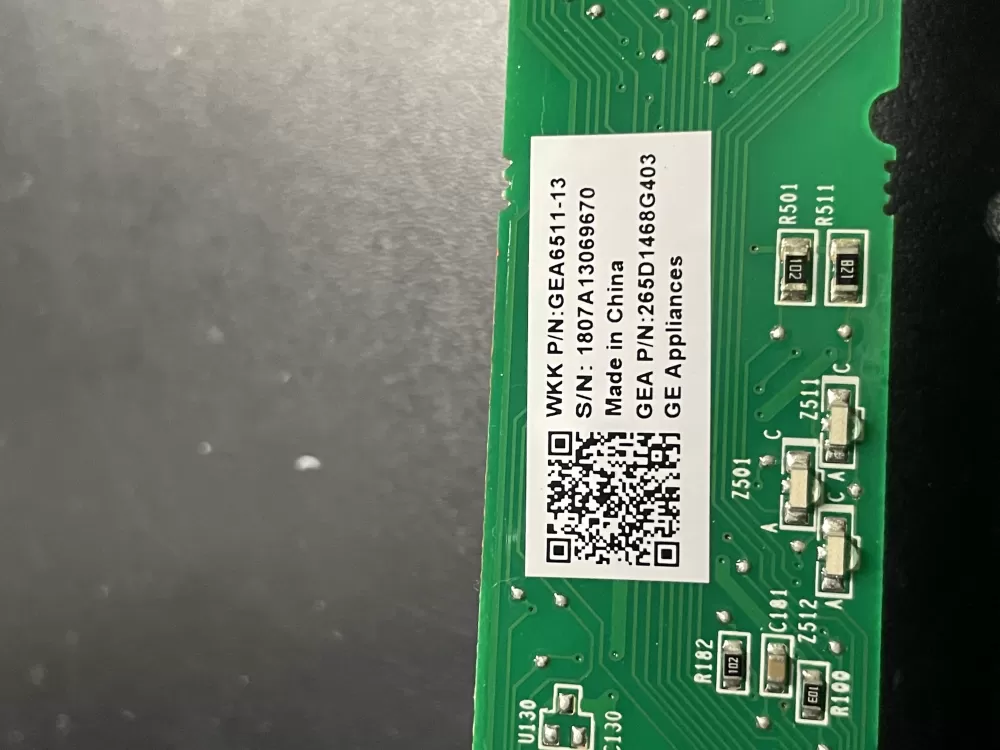 GE 265D1468G403 Dishwasher User Interface Control Board