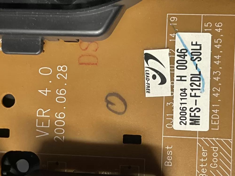 Samsung MFS-F12DL-S0LF Dryer User Interface Board AZ24391 | WMV320