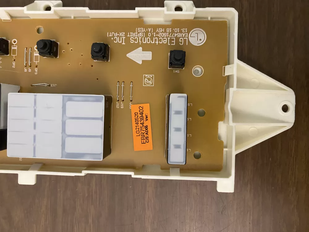 LG EBR75439402 Dryer User Interface Control Board PCB Assembly WAZ96227 | BK1782