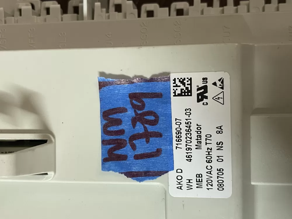 Whirlpool Kenmore 716690 07 Washer Control Board W10156258 AZ48717 | Wm1789