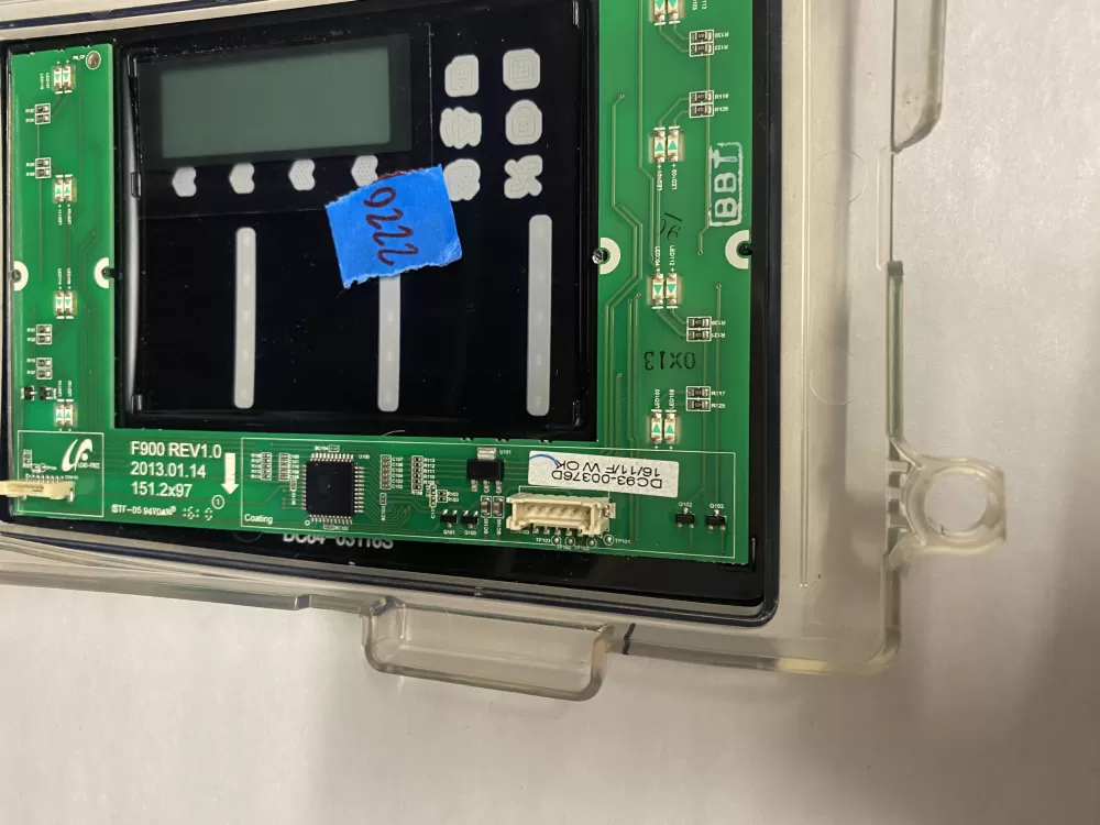 Samsung DC92-01607J DC94-06643A Dryer UI Control Board AZ206959 | BK2220