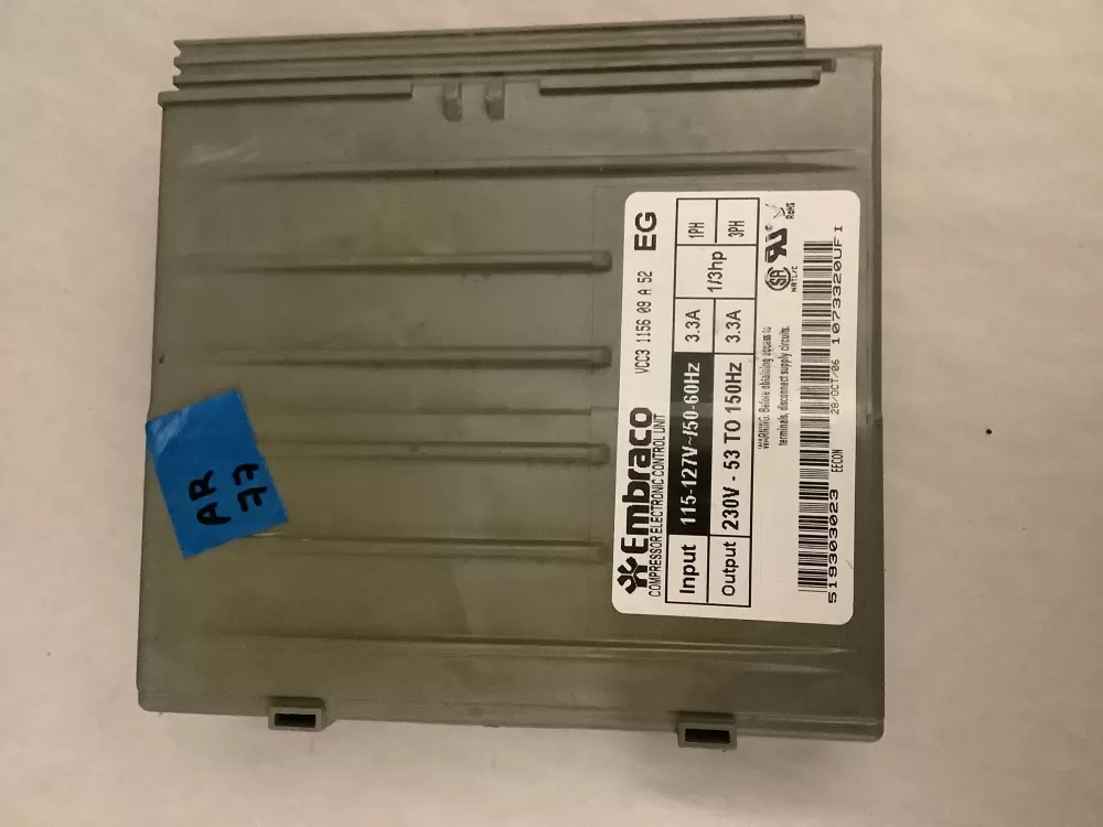  519303023 Refrigerator Control Board Embraco Inverter AZ197394 | AR77