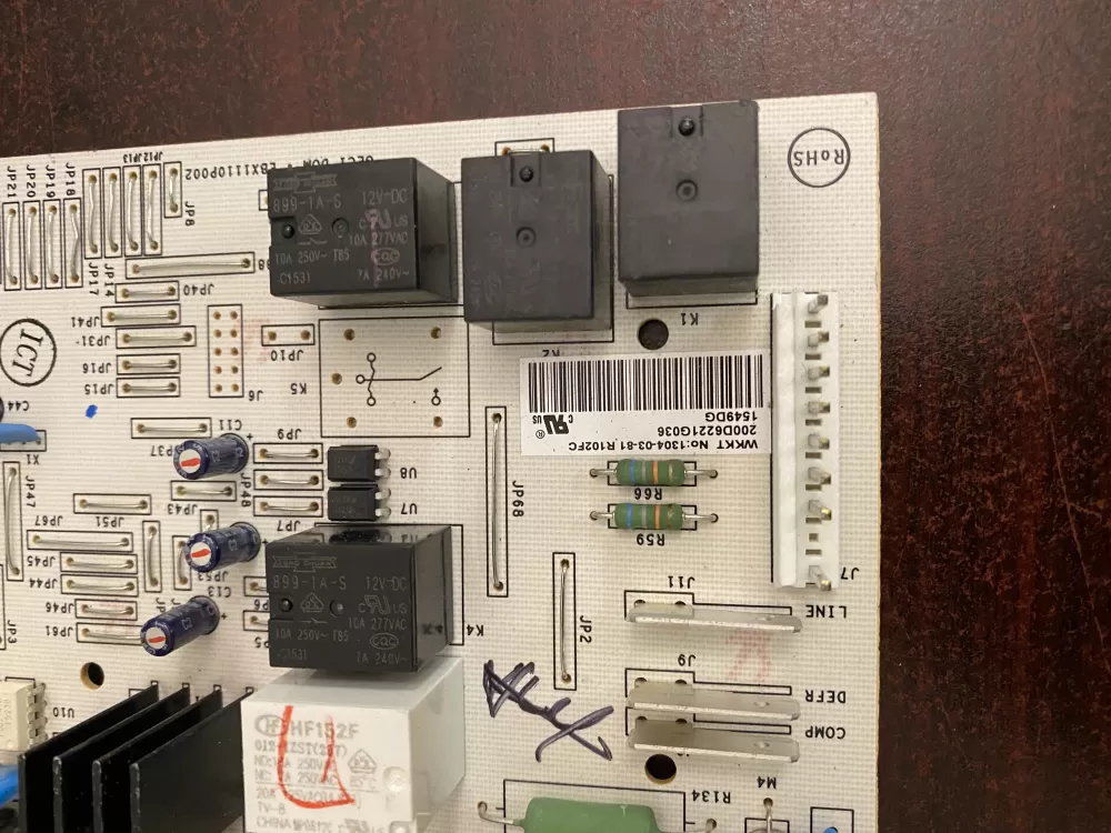 GE EBX1110P002 200D6221G036 Refrigerator Control Board AZ37002 | BK386