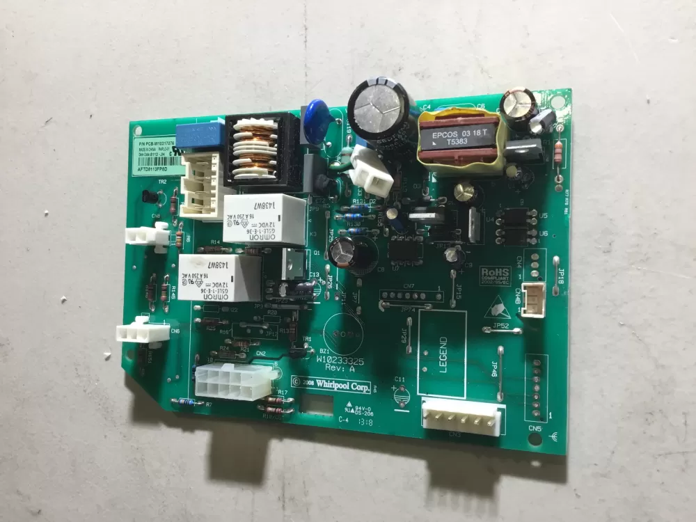 Whirlpool  KitchenAid  Kenmore  Jenn-Air AP6019378 W10205552 W10268635 W10317076 WPW10317076 PS11752684 Refrigerator Control Board