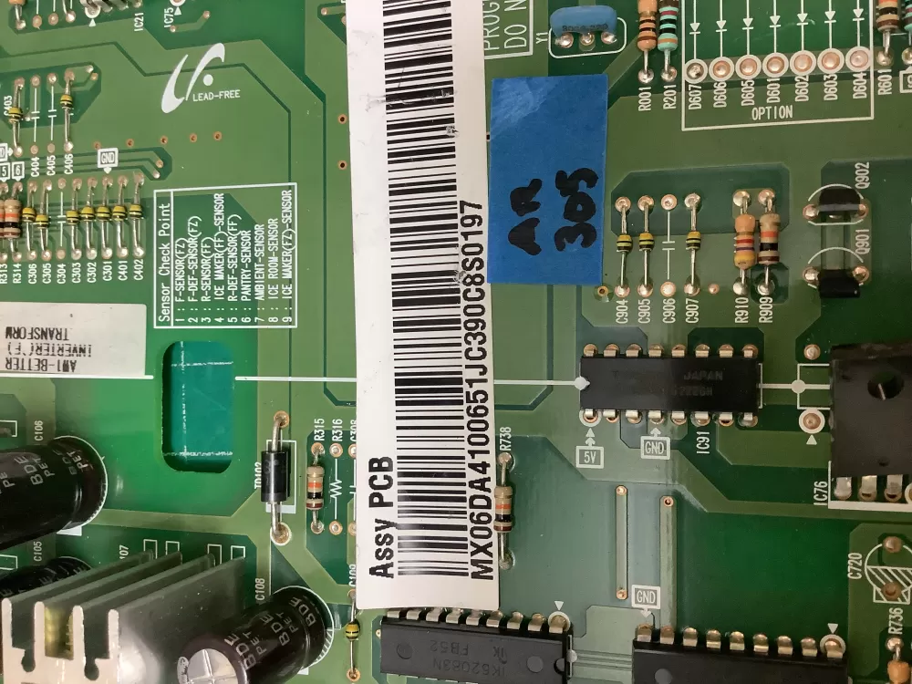 Samsung DA41 00651J Refrigerator Control Board AZ226034 | AR305