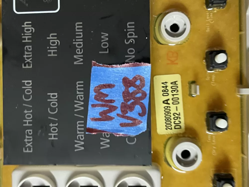 Samsung DC92-00130A DC92-00125A Washer UI Control Board AZ39511 | Wmv388