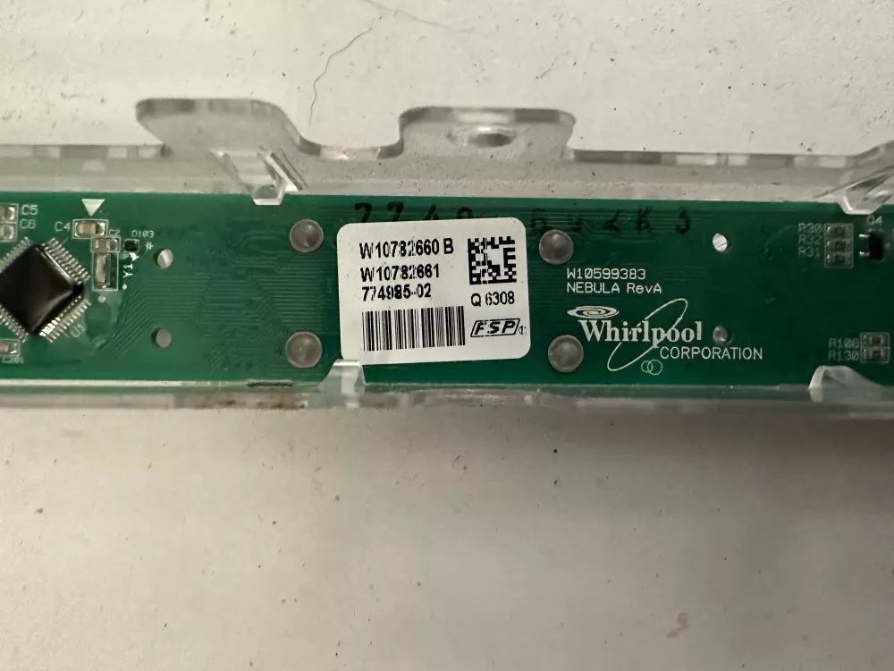 Whirlpool W10782660 Dishwasher Interface Control Board AZ1906 | NT507