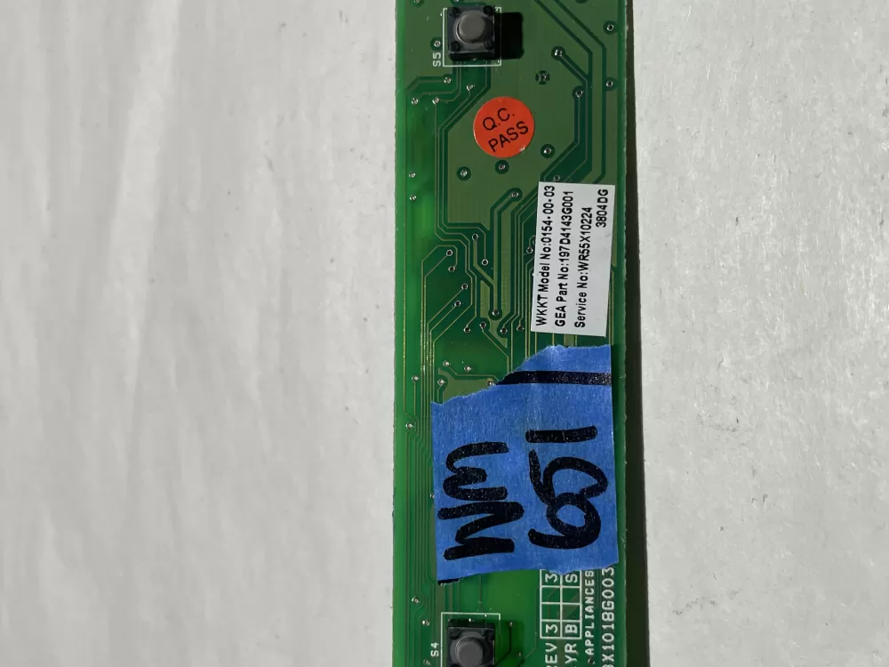 GE 197D4143G001 Wr55x10224 Refrigerator Control Board AZ113764 | Wm651