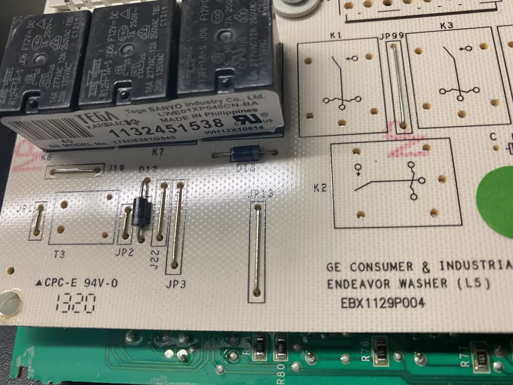 GE 175D5261G040 EBX1129P004 WH12X10614 Washer Control Board AZ10177 | BK1017