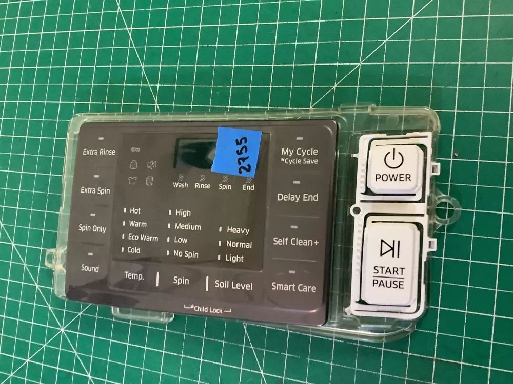 Samsung DC92-01607J DC94-06643A Dryer UI Control Board AZ199965 | NR2755