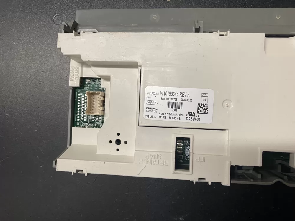Kenmore W10195344 WPW10195344 PS11750050 Dishwasher Control Board