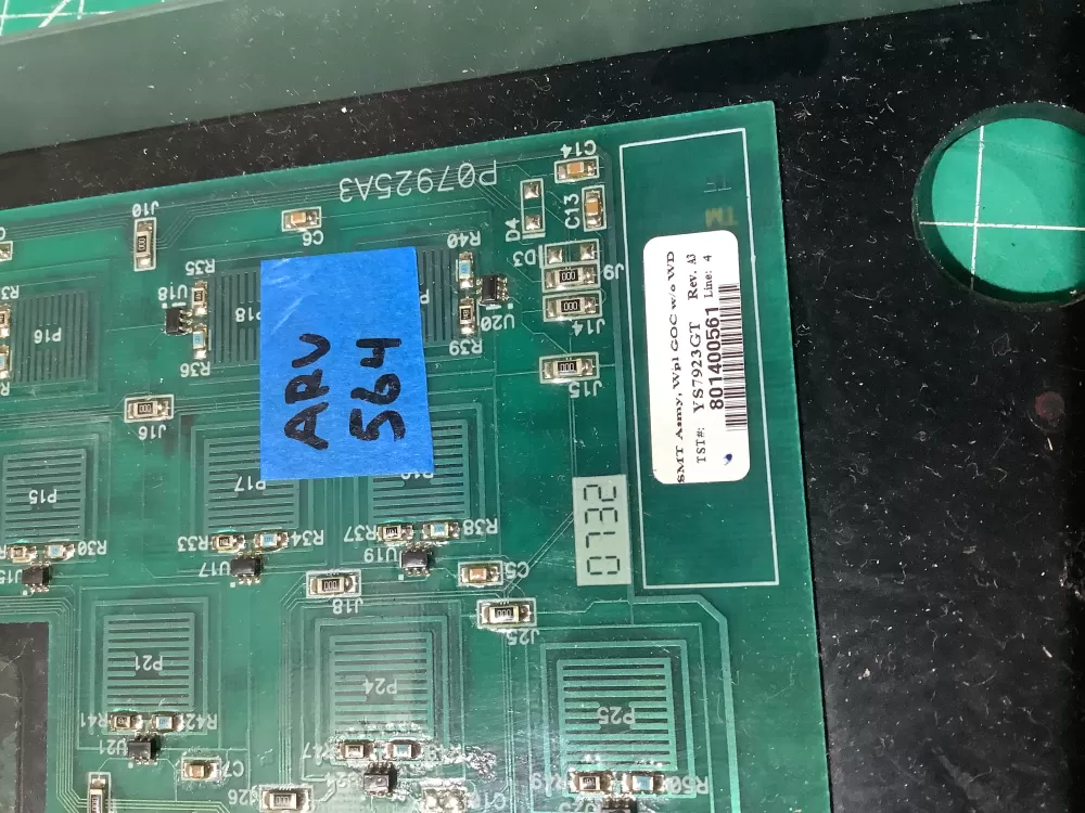 Whirlpool Range Membrane Switch Touch Panel 801400561 P07925A AZ191213 | ARV564