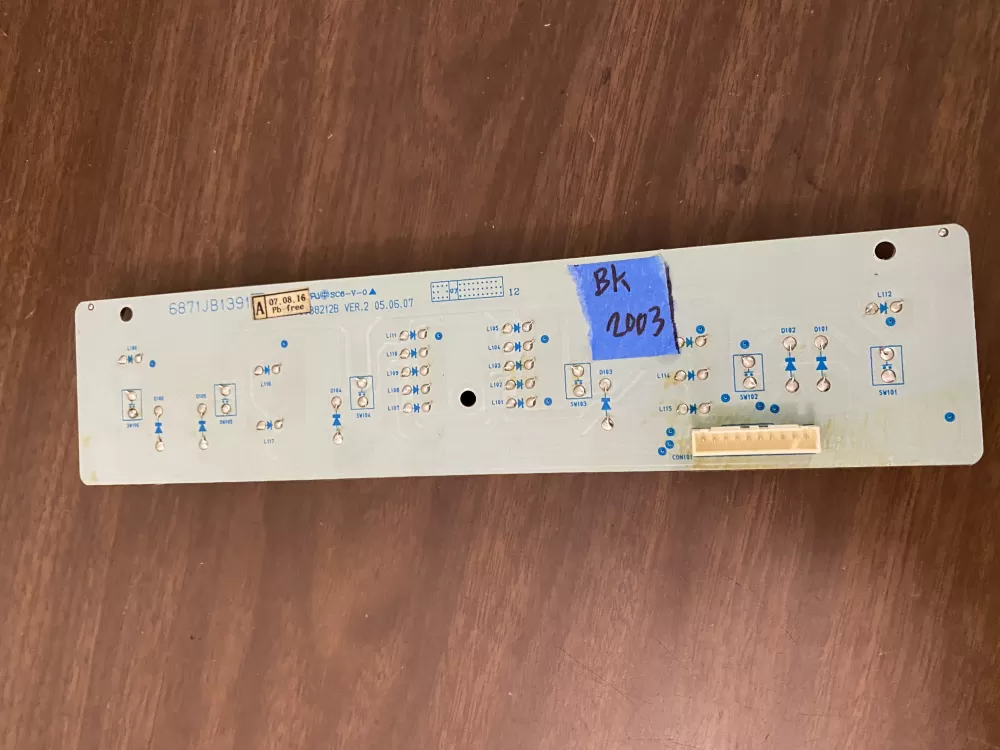 LG 6871JB1391A Refrigerator Control Board Display AZ82785 | BK2003