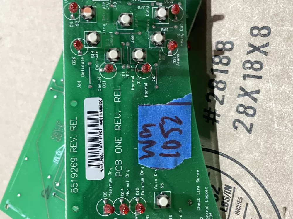 Whirlpool Kenmore WP8529879 8519269 Dryer Control Board AZ70869 | Wm1052