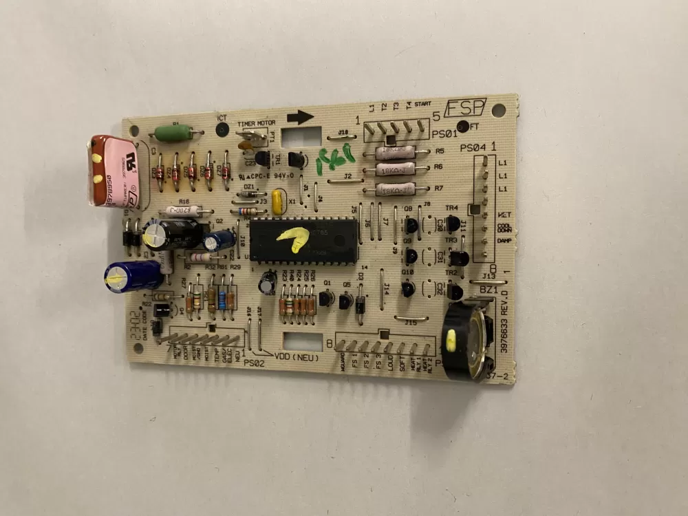 Whirlpool  Kenmore WPW10116564  AP6015193  W10116564  3976594R  3976609  3976609R  3976627  3976627R  3978925  3978925R  3978950  3978950R  3978955  3978955R  8546223  8546223R  3976633  023314878  100-01288-02 Dryer Control Board