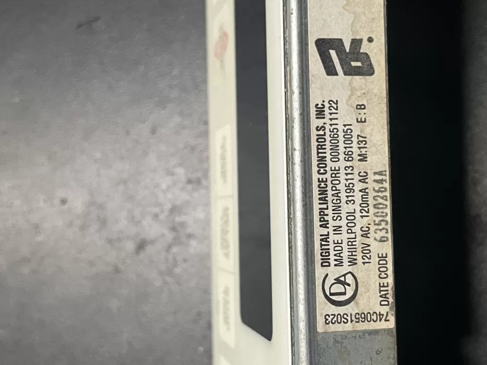 Whirlpool WP3196933 3195113 6610051 Range Control Board AZ16623 | WMV51