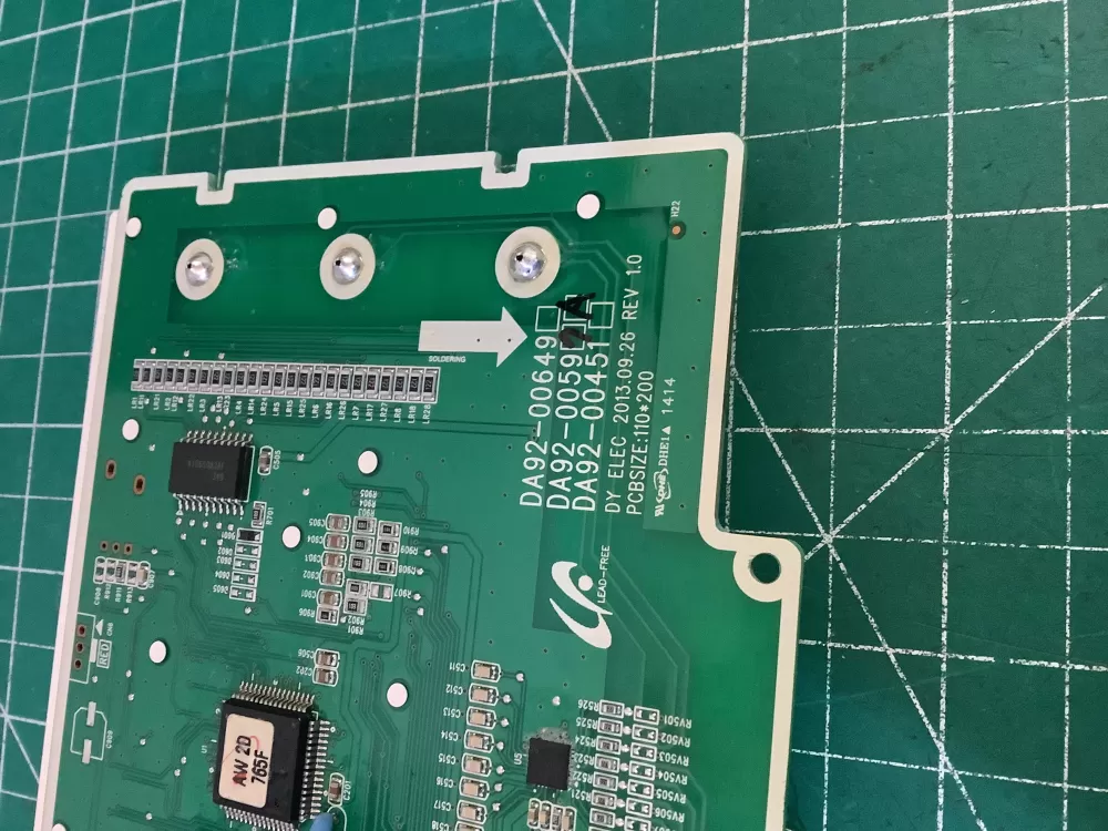 Samsung DA92 00649A Refrigerator Control Board Dispenser AZ187814 | NR1962