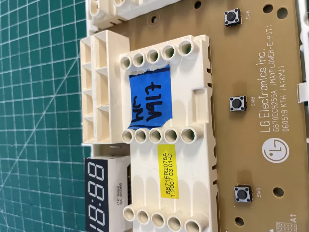 LG 6870EC9259A 6871ER2078A Washer Control Board AZ206887 | Wmv917