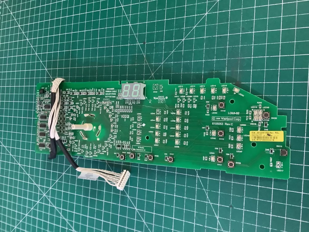 Whirlpool W10051093 Dryer Control Board