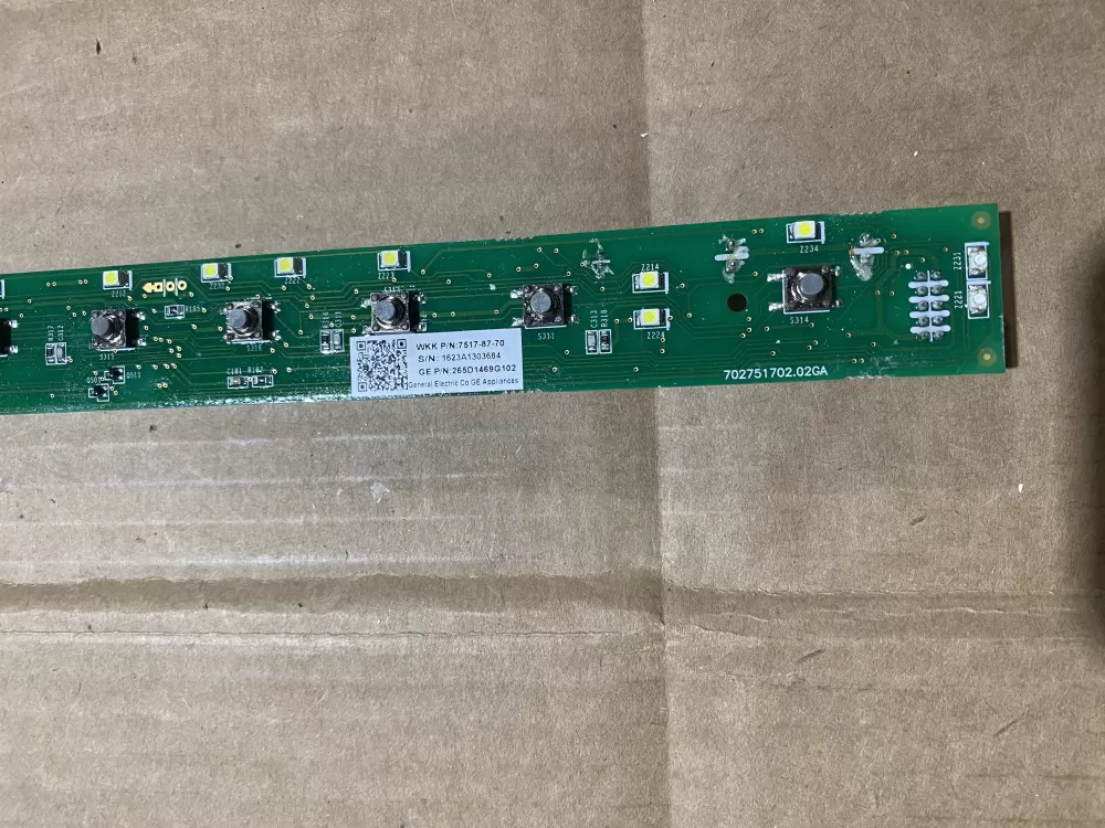 GE 265D1469G102 Dishwasher User Interface Control Board AZ78258 | BK563