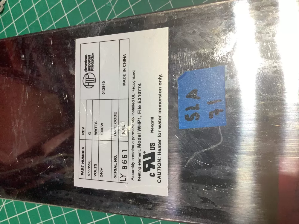 Whirlpool 9758598 W10864671 8186352 Range Boiler