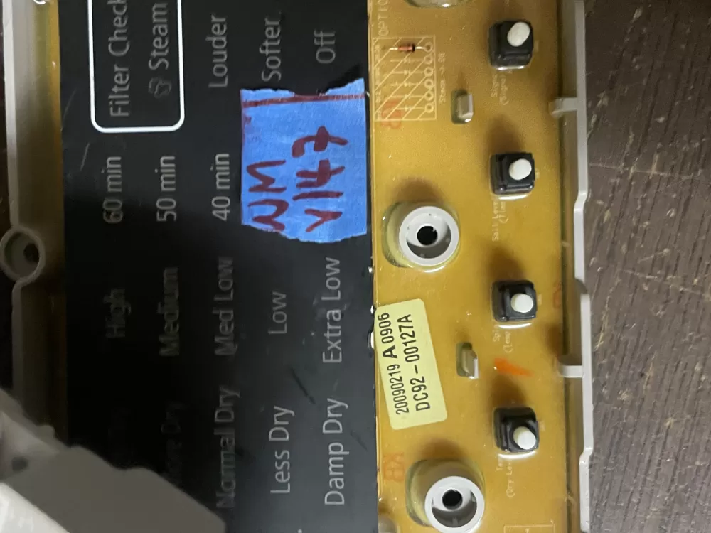 Samsung DC92 00127A Dryer Control Board AZ45513 | Wmv147